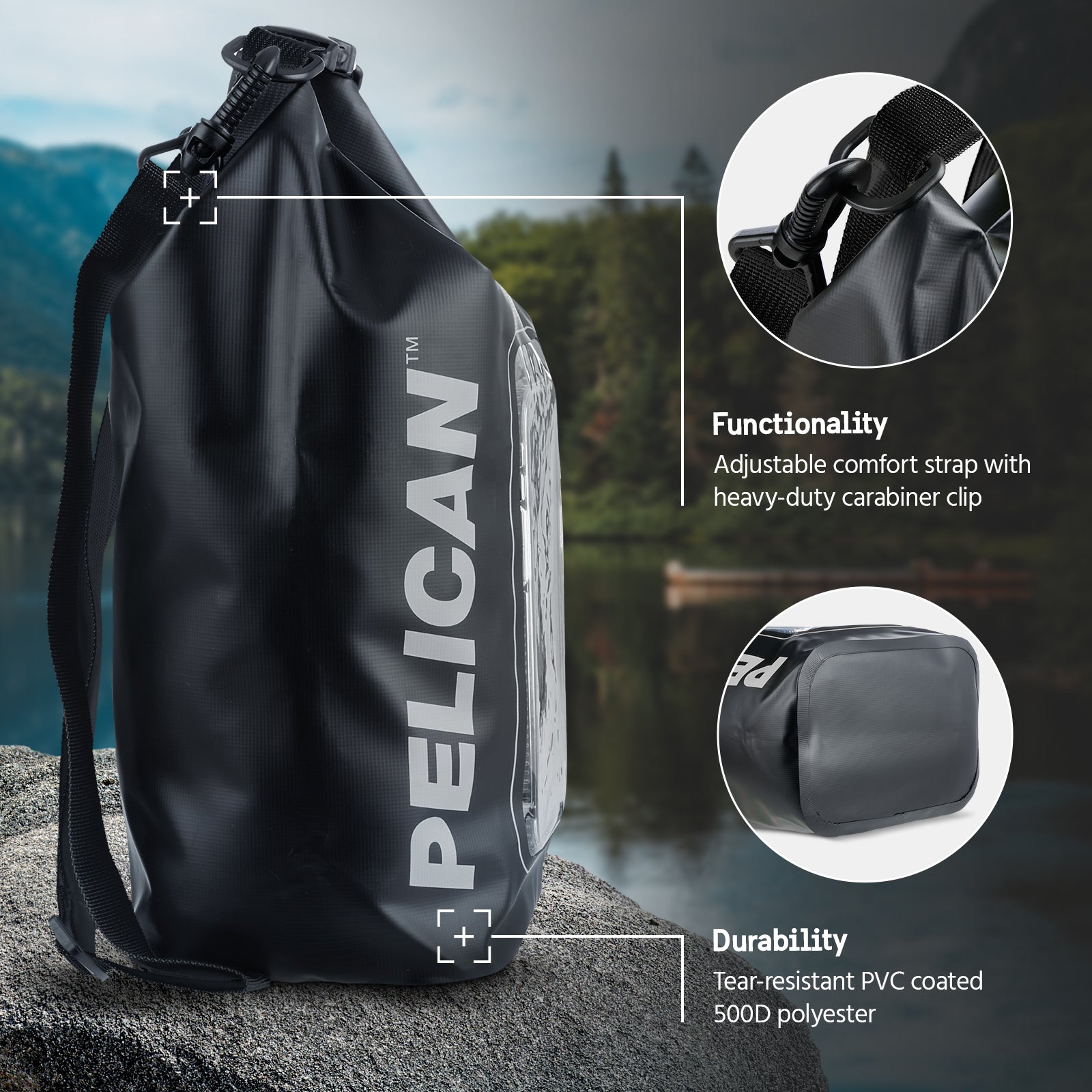 Pelican Marine 5L Dry Bag (Stealth Black)