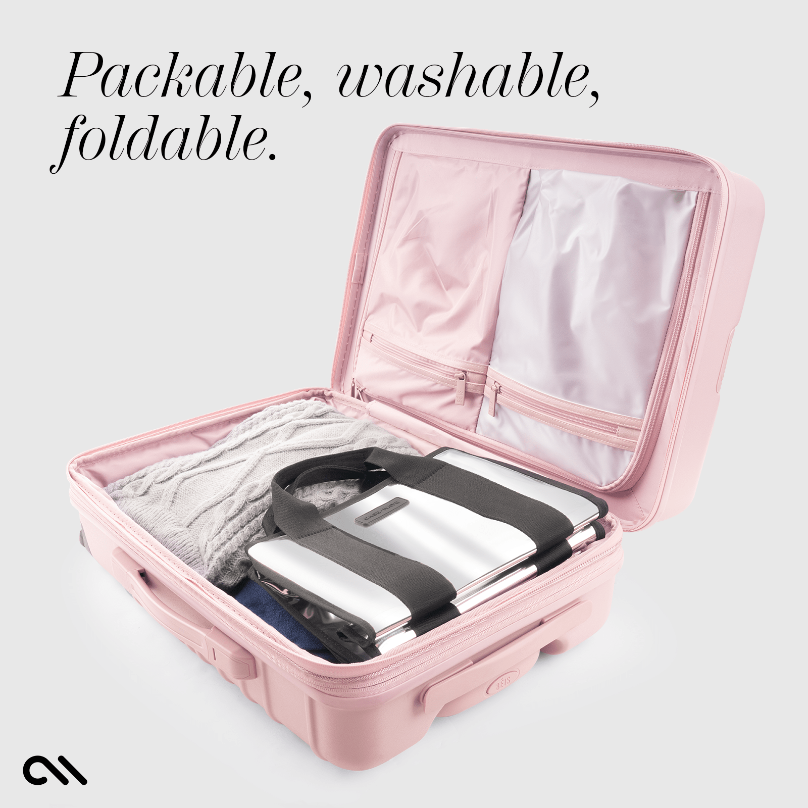 Silver Chrome Mini Travel Tote