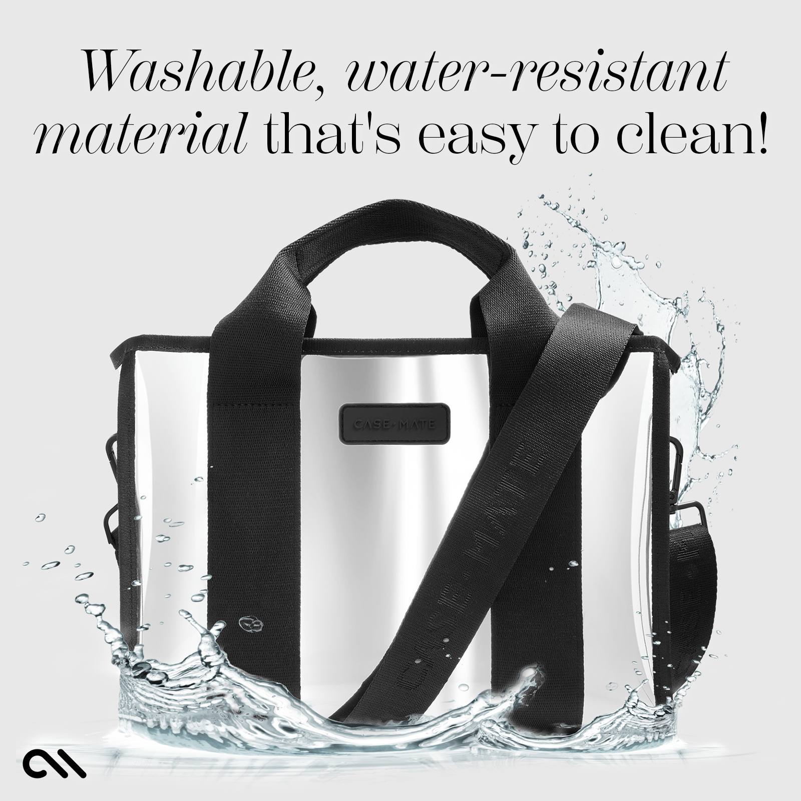 Silver Chrome Mini Travel Tote