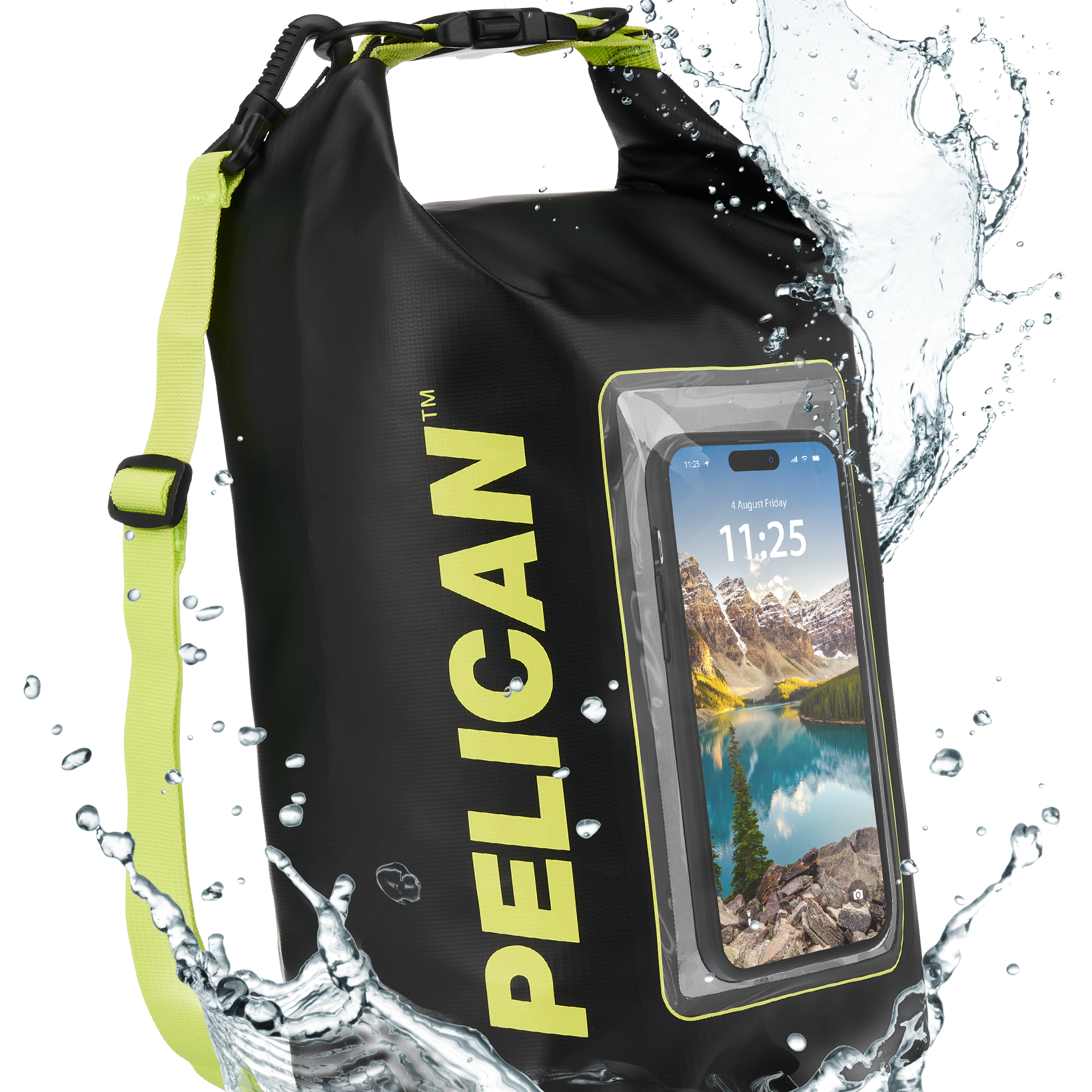 Pelican Marine 5L Dry Bag (Black / Yellow)
