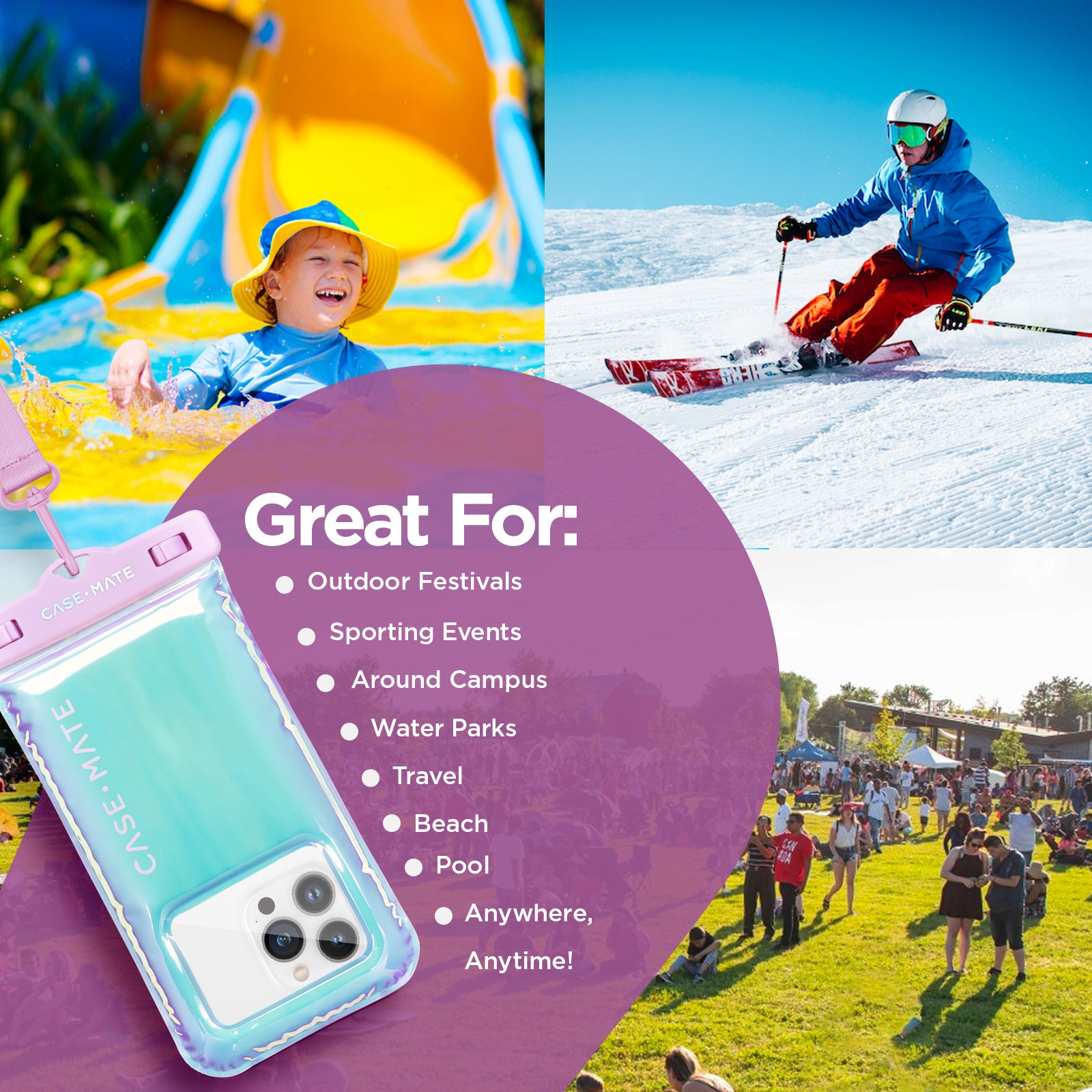 2 Pack Waterproof Floating Pouch (Soap Bubble)