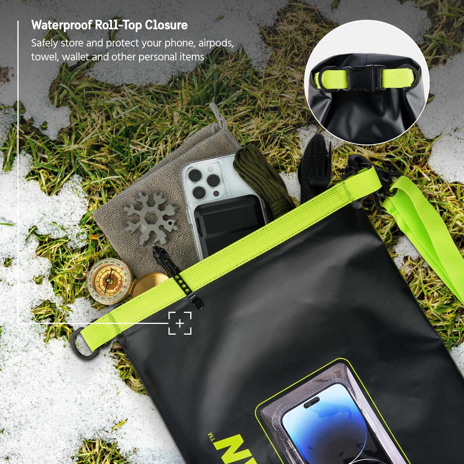 Pelican Marine 5L Dry Bag (Black / Yellow)