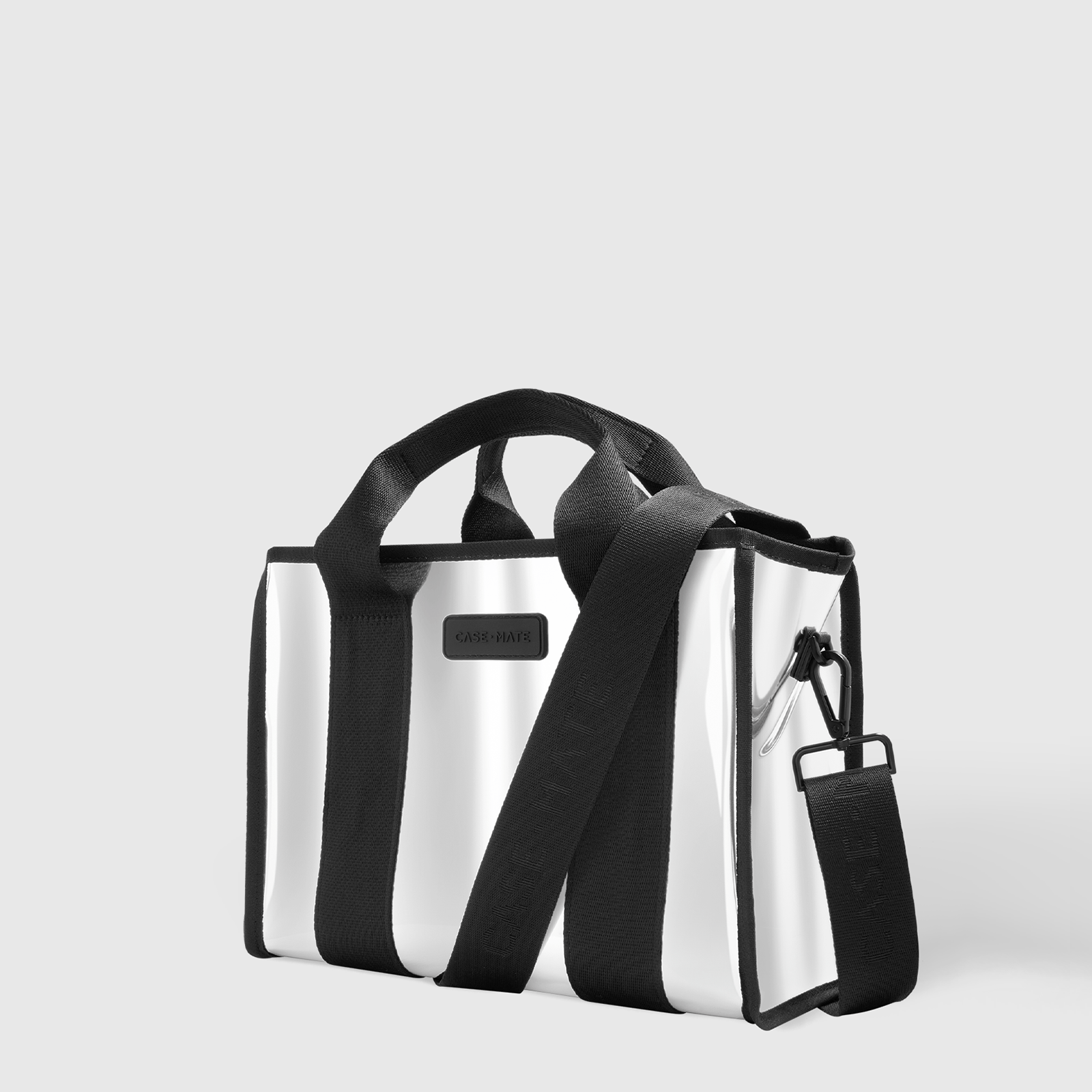 Silver Chrome Mini Travel Tote