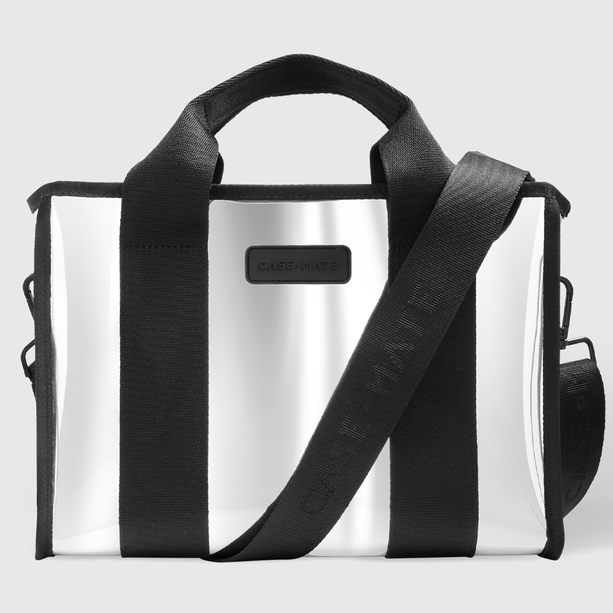 Silver Chrome Mini Travel Tote