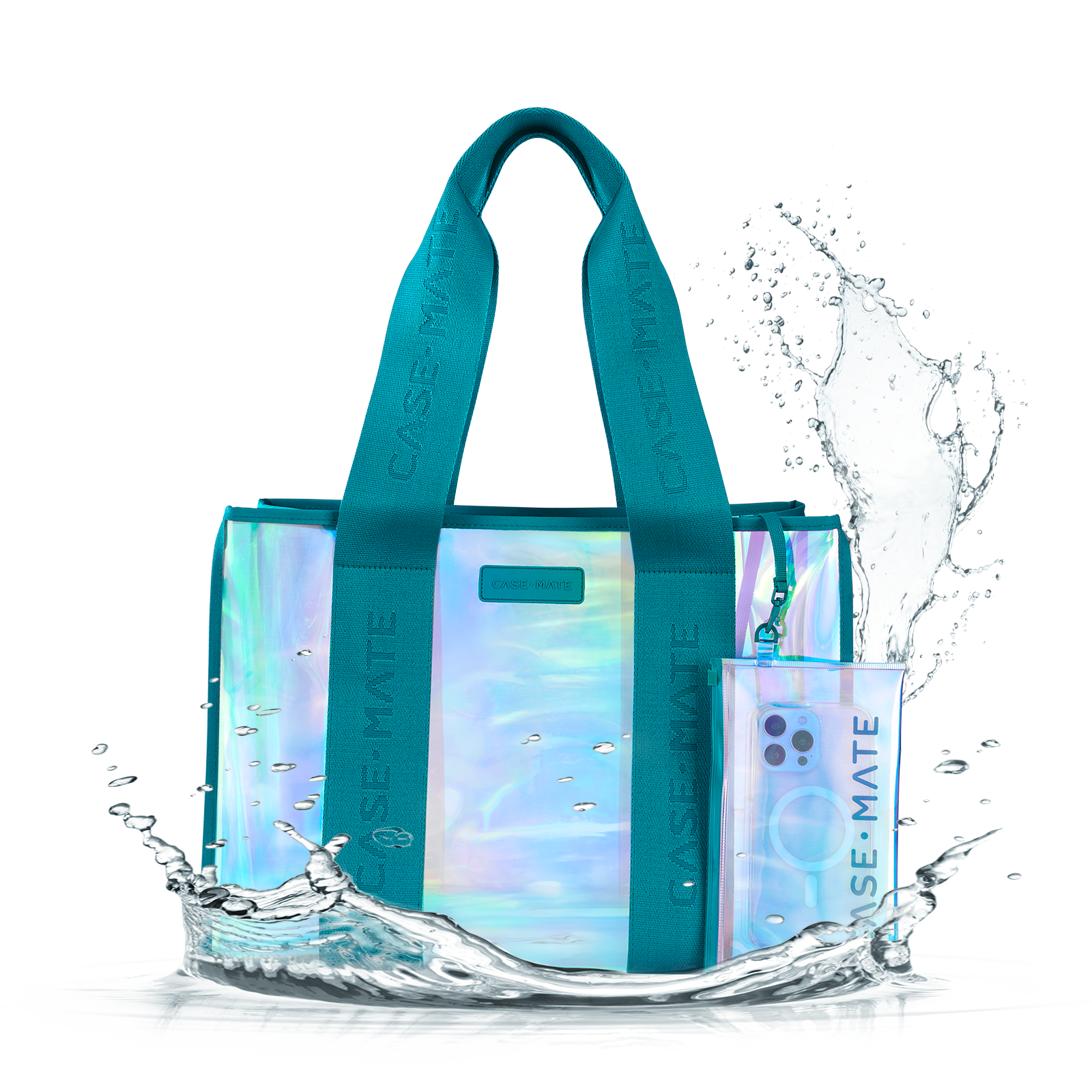 Emerald Blue Soap Bubble Travel Tote