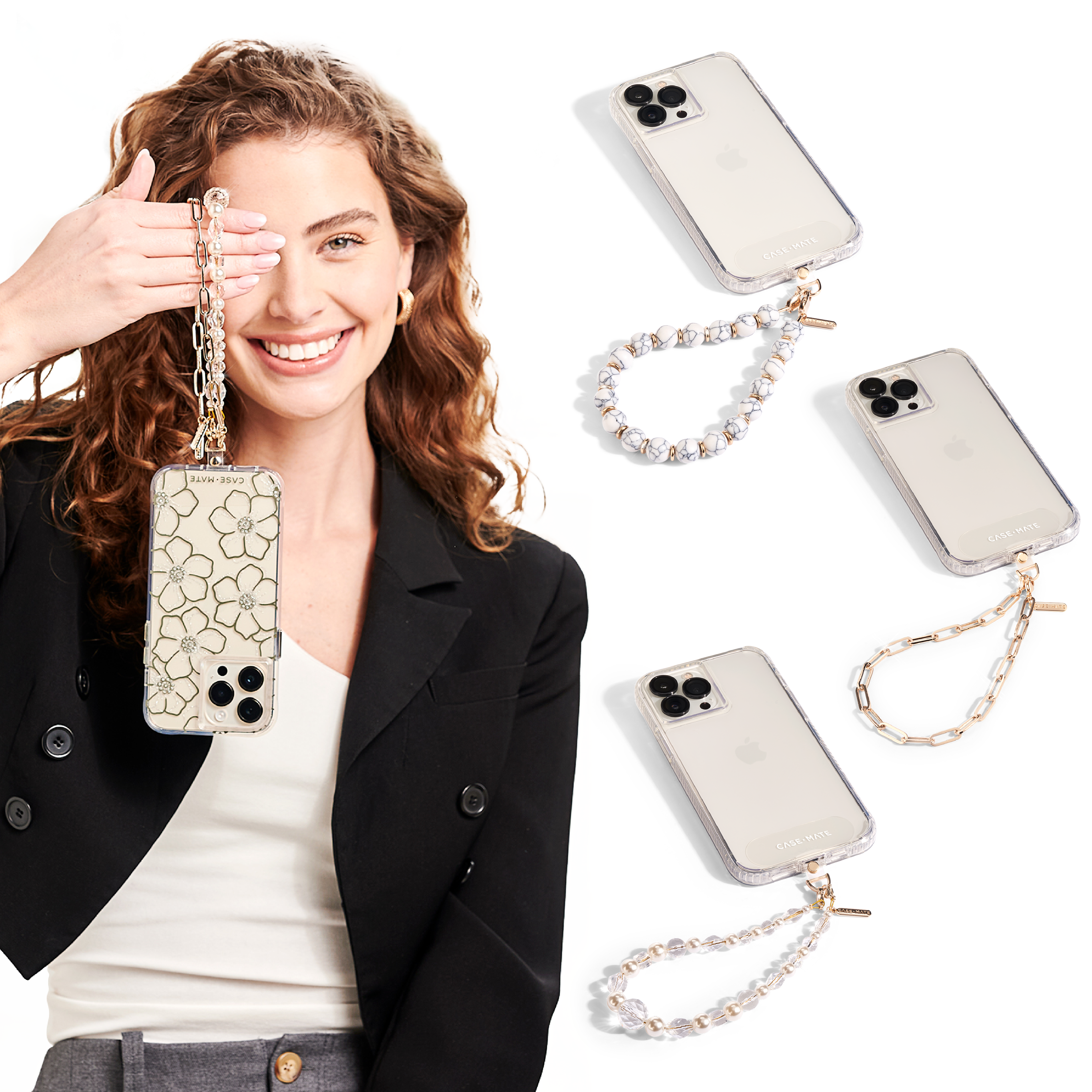 Wristlets 3 Pack (Crystal Pearl, Gold Chain, White Marble)