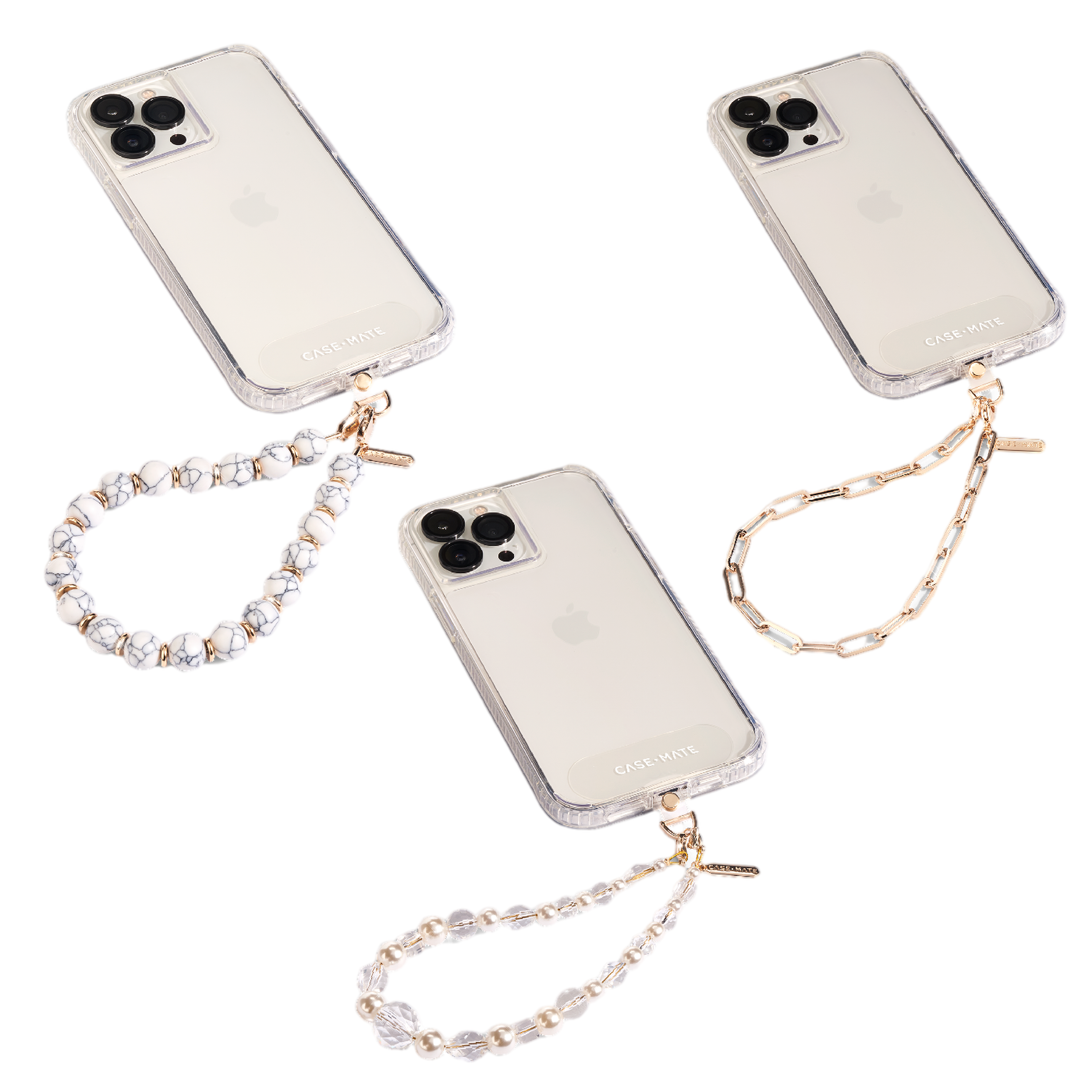 Wristlets 3 Pack (Crystal Pearl, Gold Chain, White Marble)