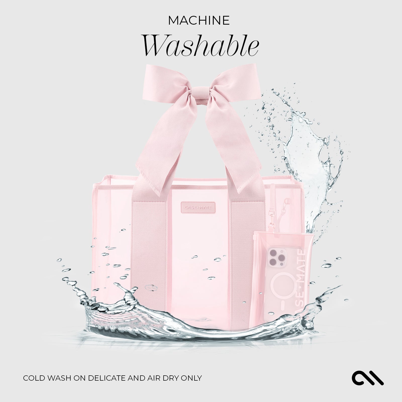 Ballet Pink Bow Tote w/ Phone Pouch