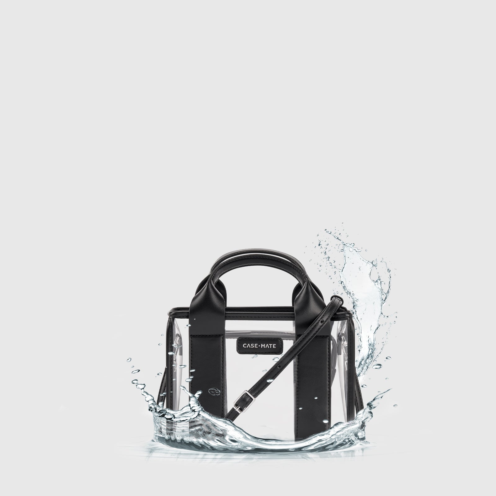 Midnight Black & Clear Micro Tote