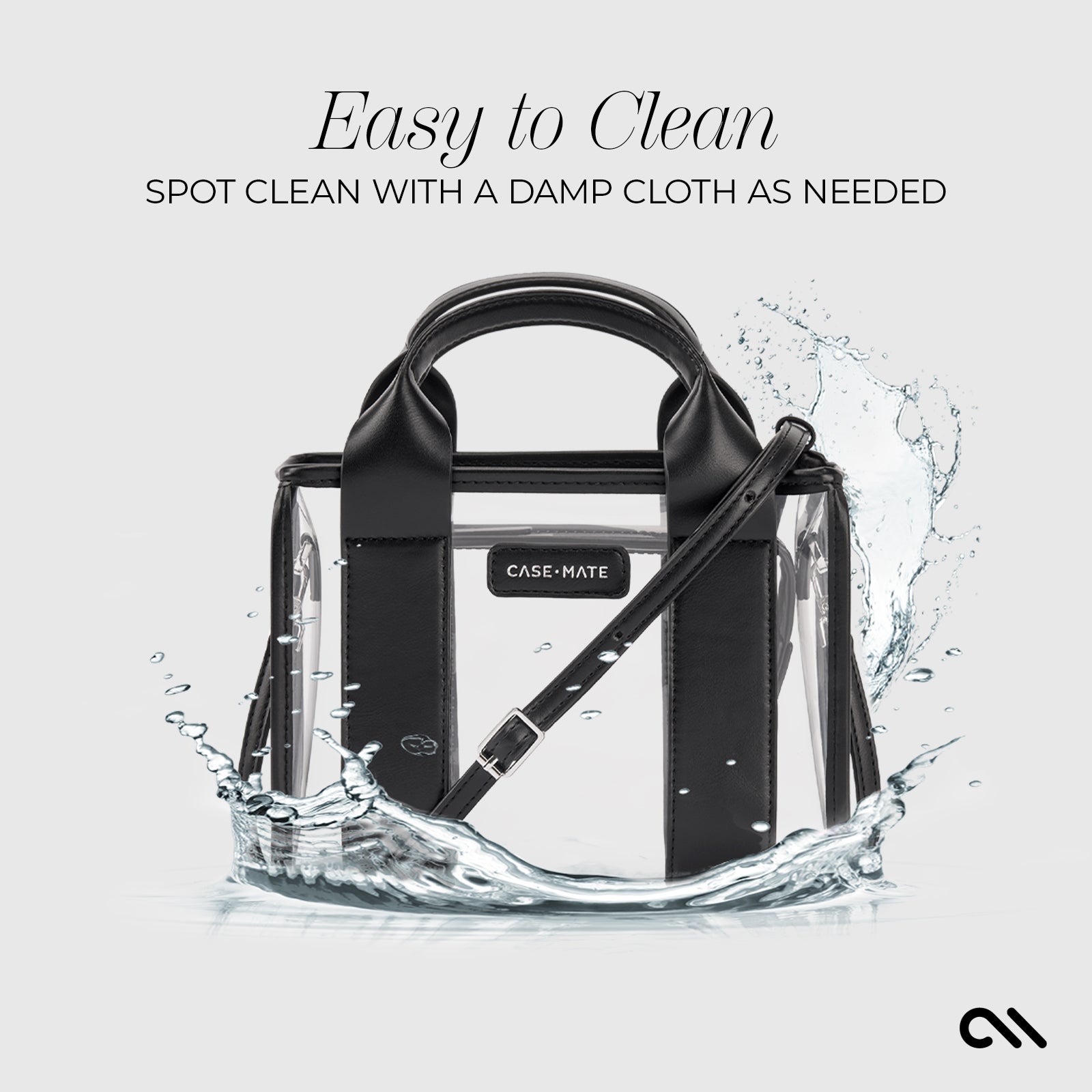 Midnight Black & Clear Micro Tote