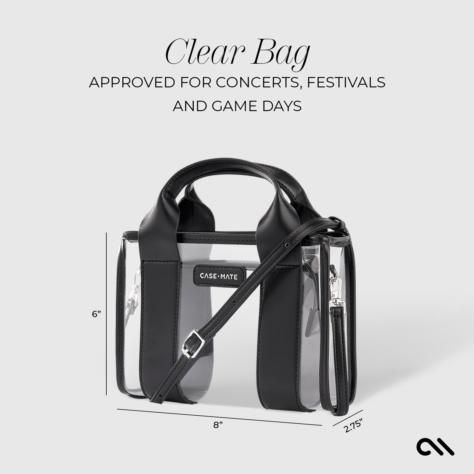 Midnight Black & Clear Micro Tote