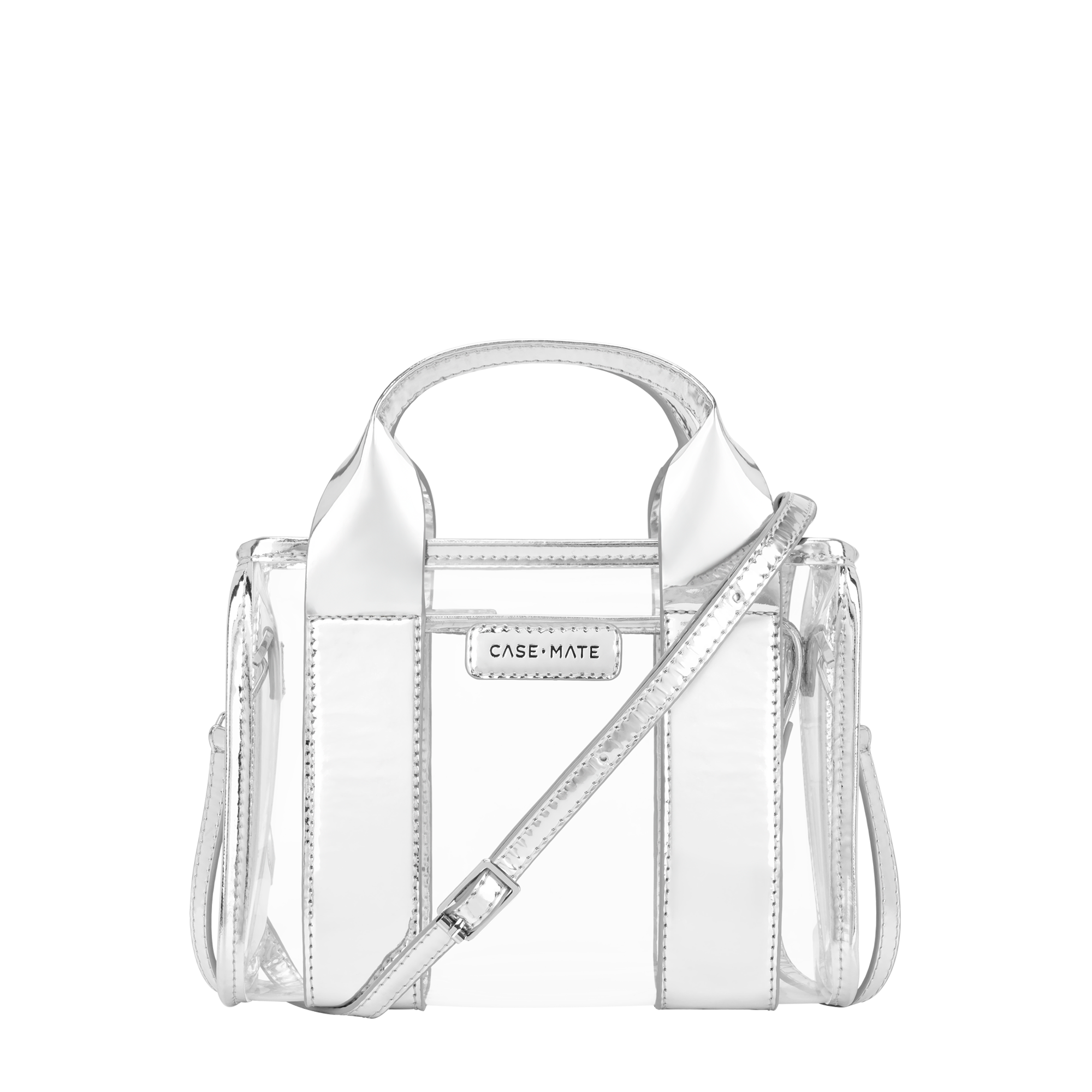 Silver Chrome & Clear Micro Tote