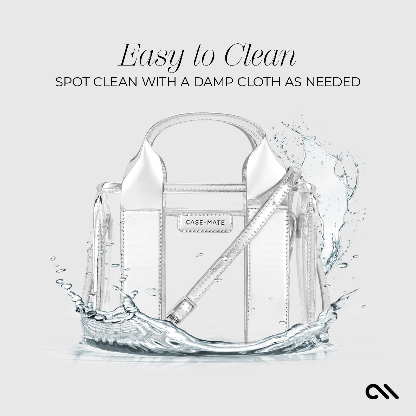 Silver Chrome & Clear Micro Tote