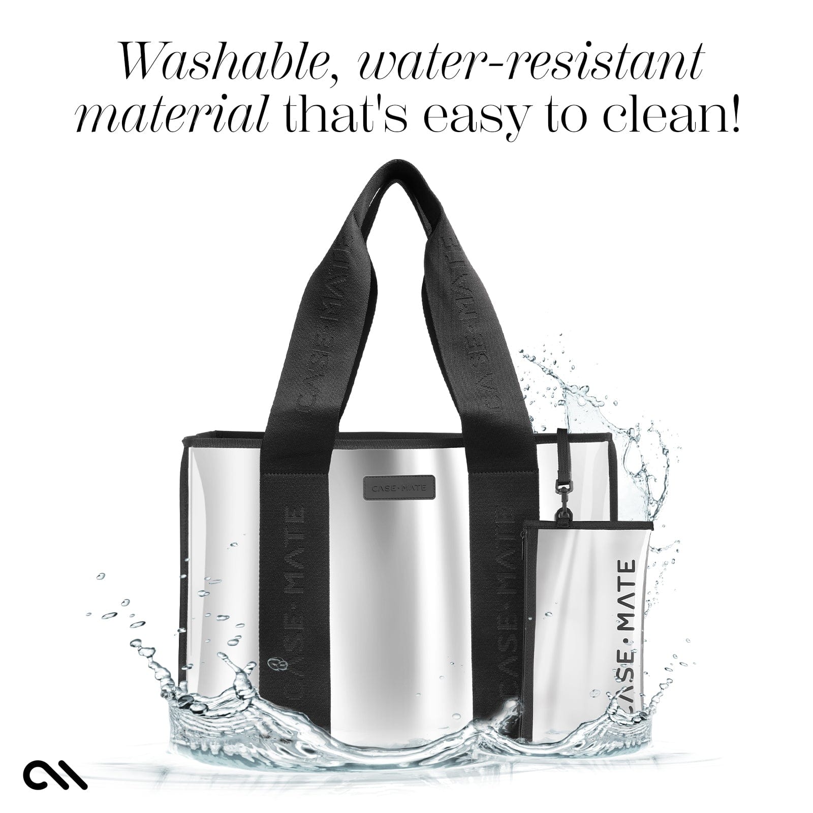 Silver Chrome Travel Tote