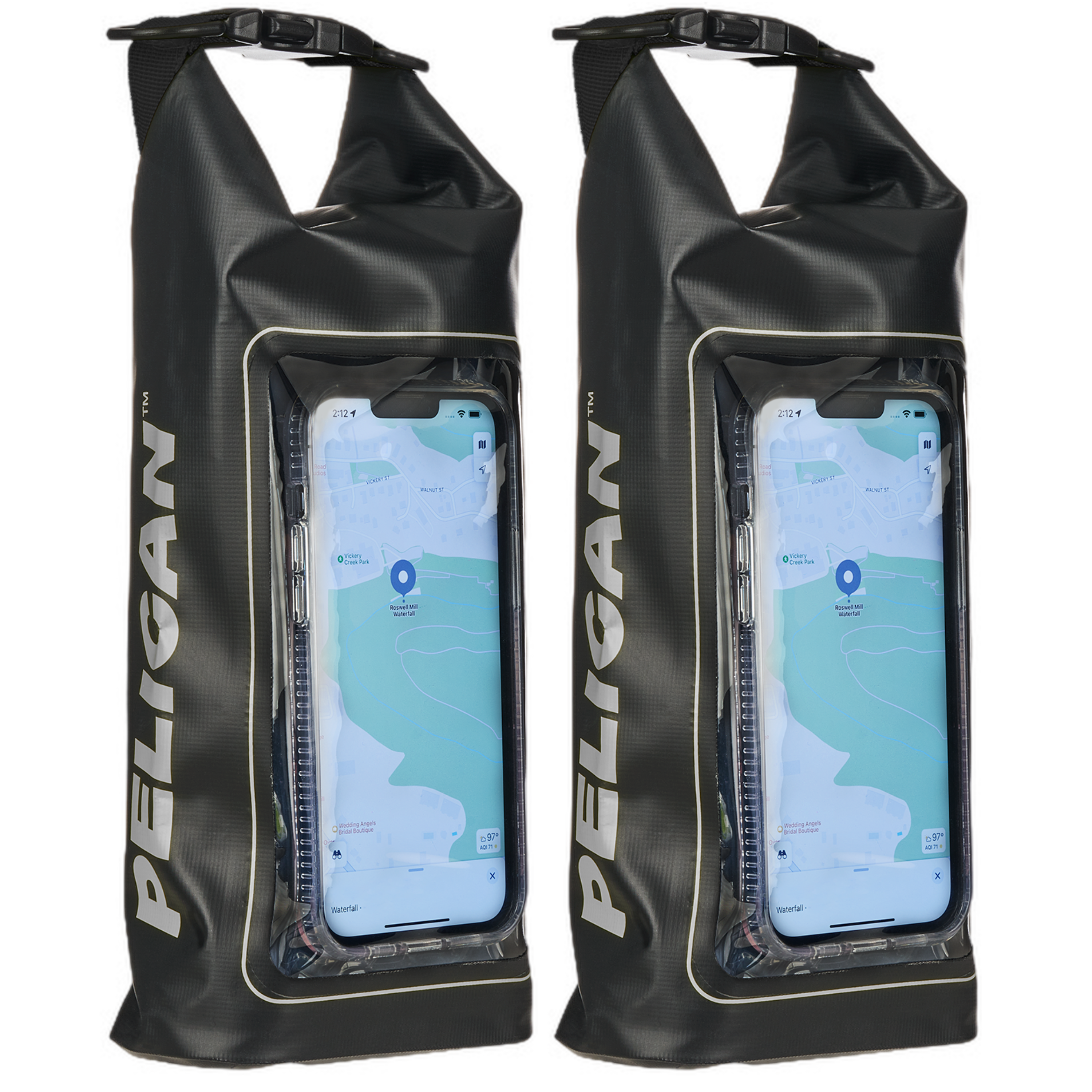 2 Pack Pelican Marine Water Resistant Dry Bag (Stealth Black)