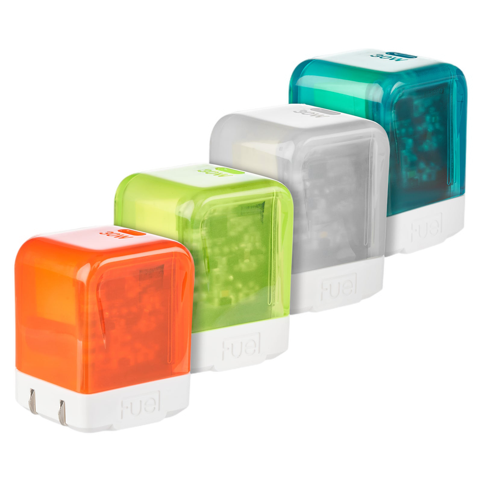4 Pack Fuel 30W USB C Wall Chargers (Multi Color)