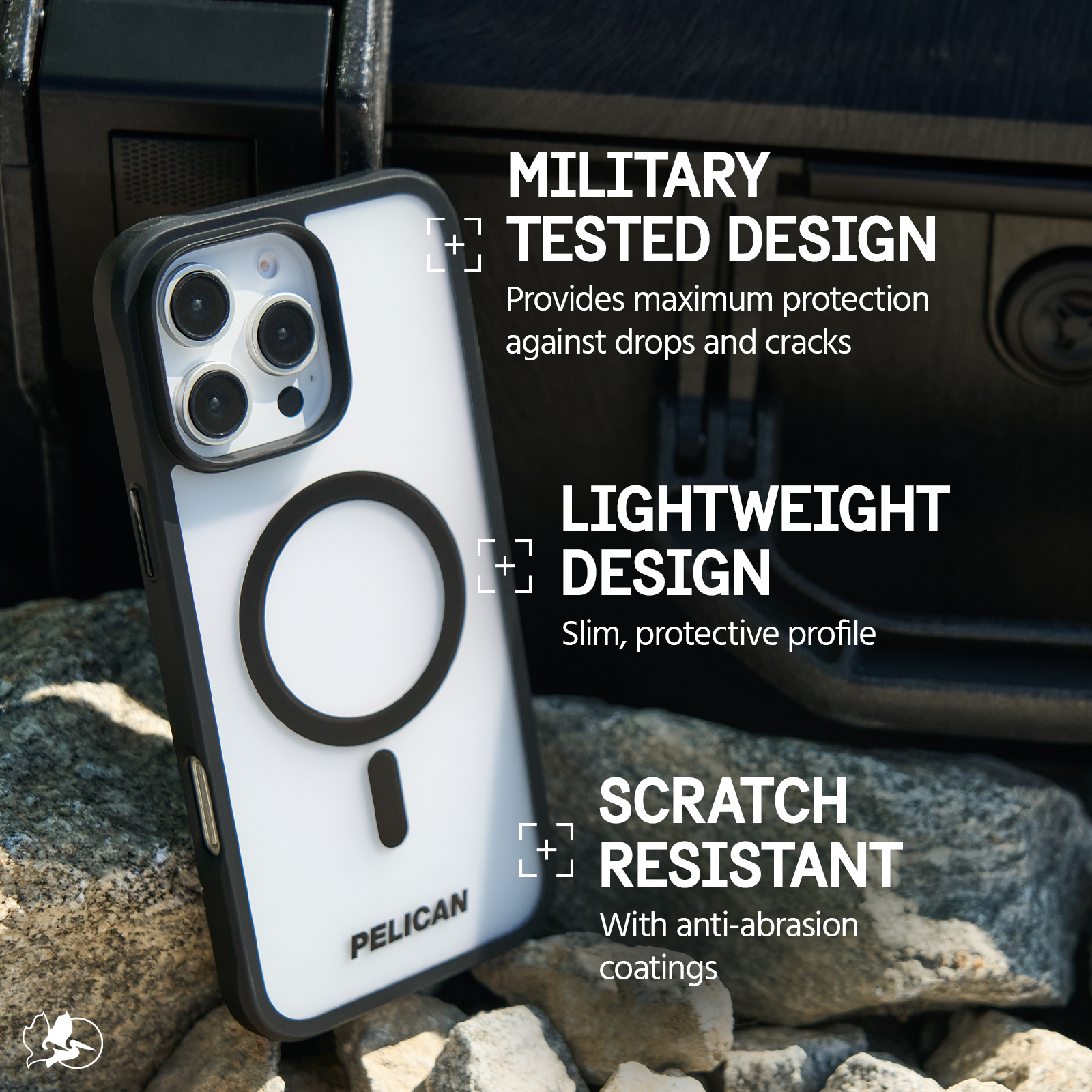 Pelican Ranger (Frosted Clear/Black w/ MagSafe)