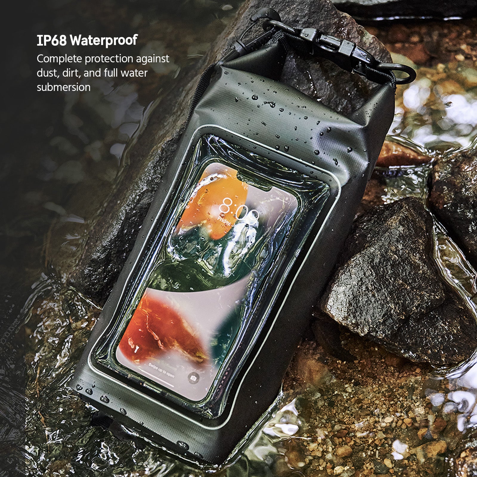 2 Pack Pelican Marine Water Resistant Dry Bag (Stealth Black)