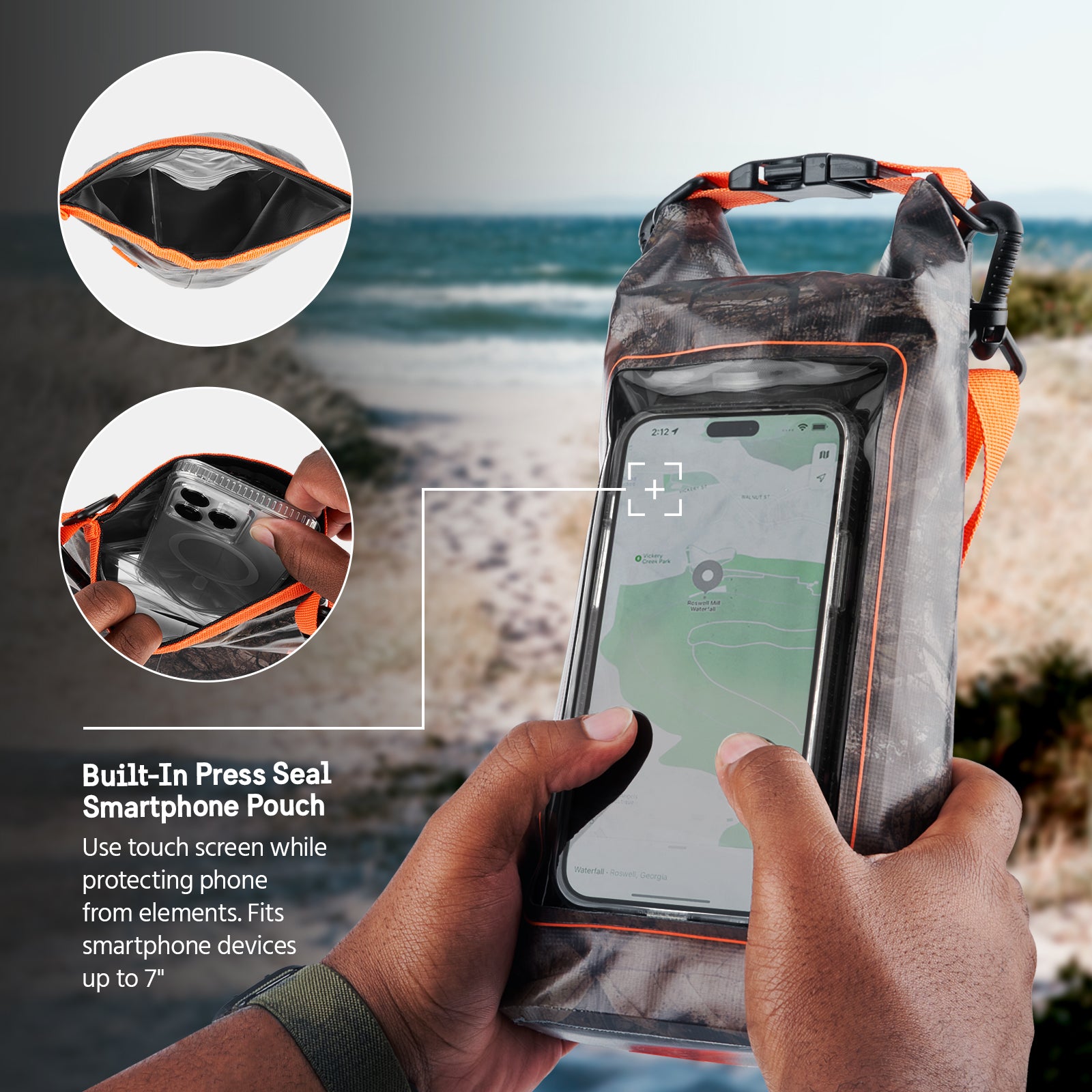 2 Pack Pelican Marine Water Resistant Dry Bag (Hunter Camo)