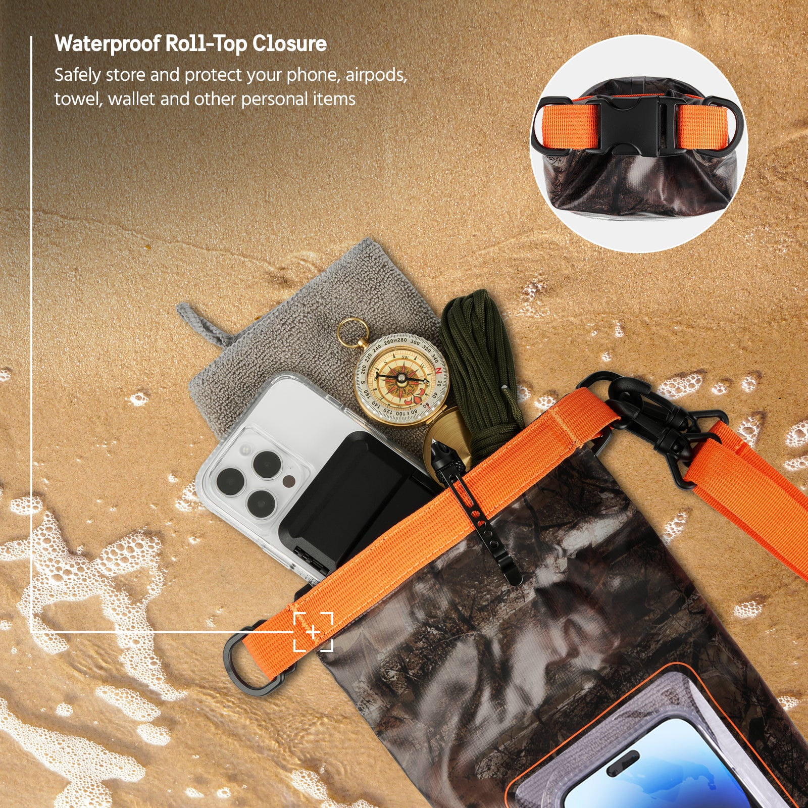 2 Pack Pelican Marine Water Resistant Dry Bag (Hunter Camo)