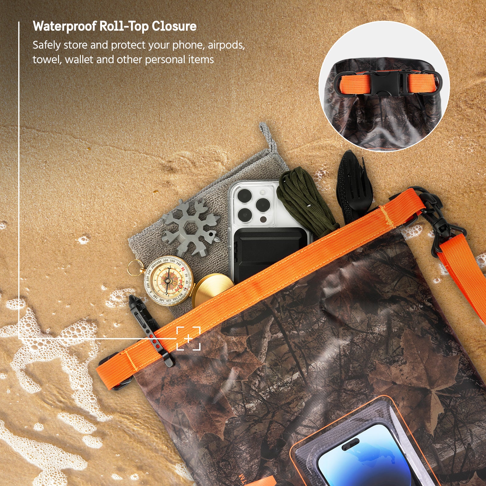 2 Pack Pelican Marine Water Resistant Dry Bag (Hunter Camo)