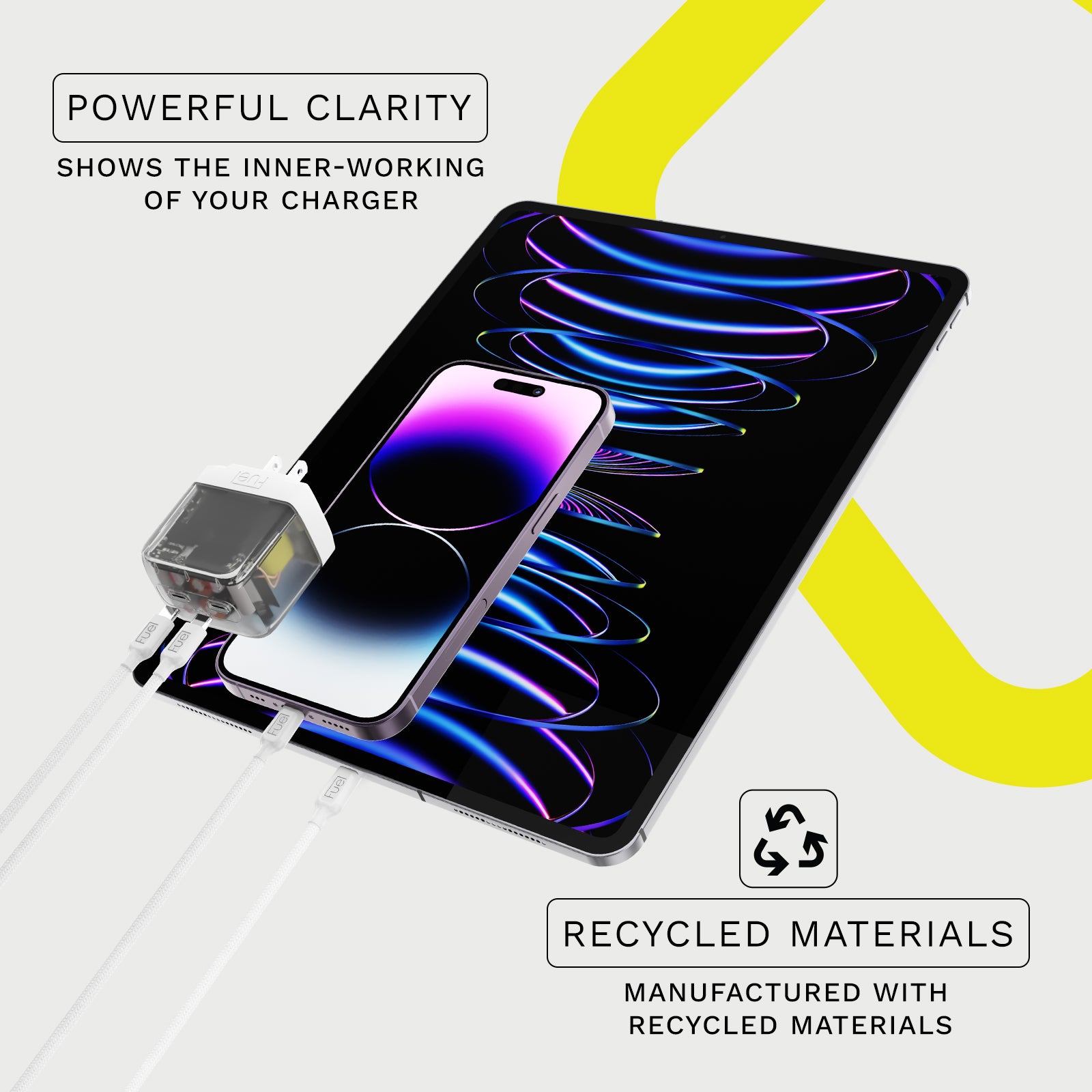 Fuel 50W Dual USB C Wall Charger (Frosted White) - 2 Pack