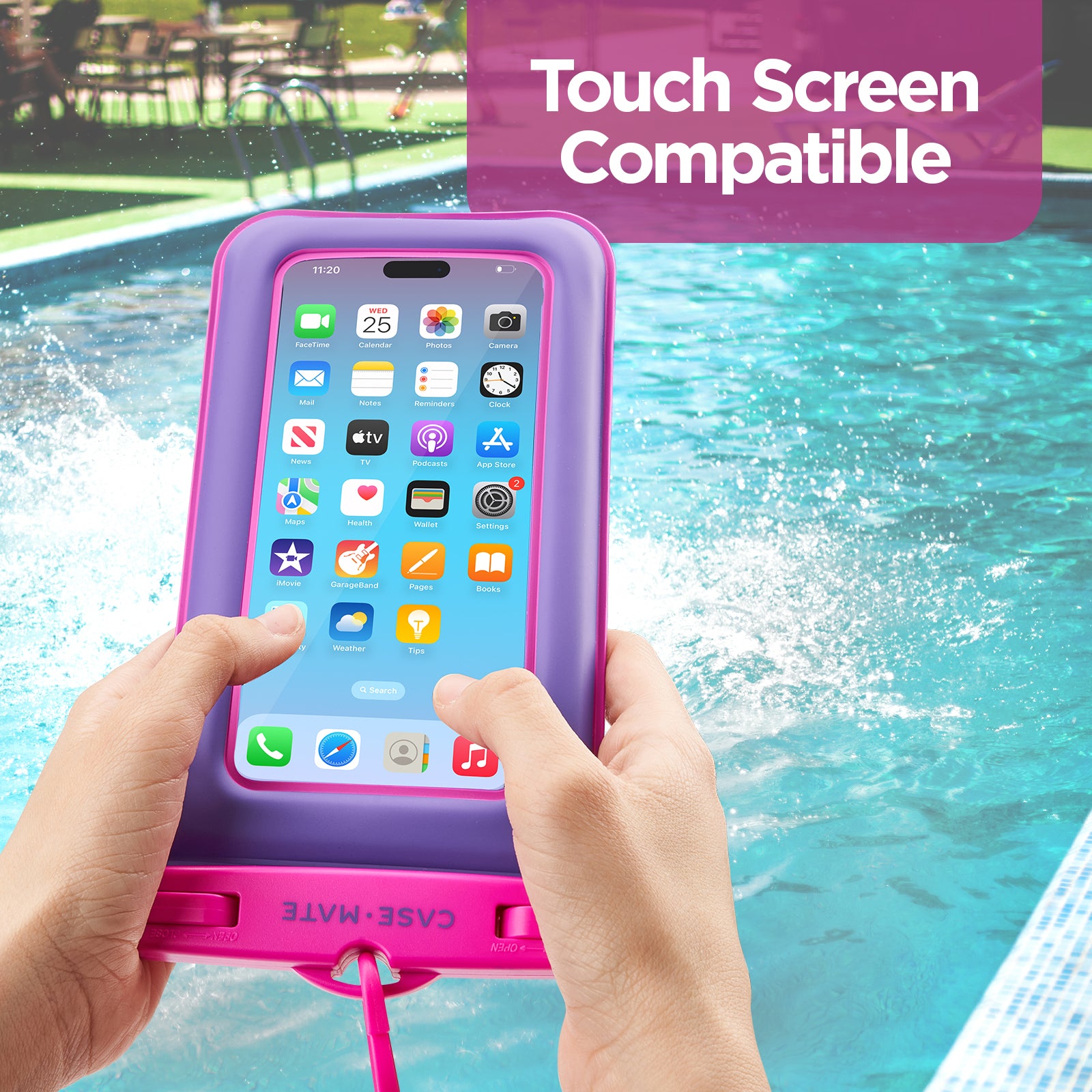 2 Pack Waterproof Floating Pouch (Purple Paradise)