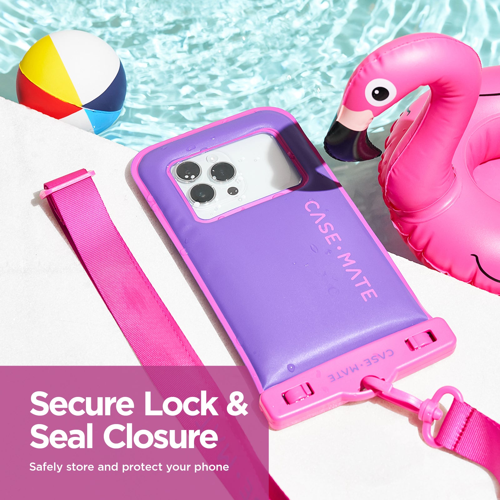 2 Pack Waterproof Floating Pouch (Purple Paradise)