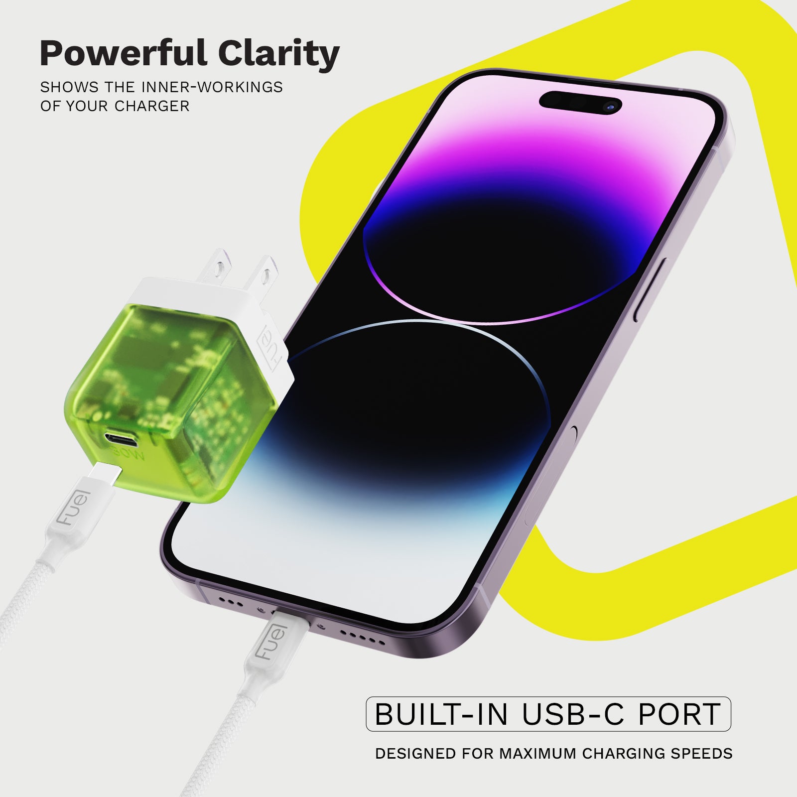 4 Pack Fuel 30W USB C Wall Chargers (Multi Color)