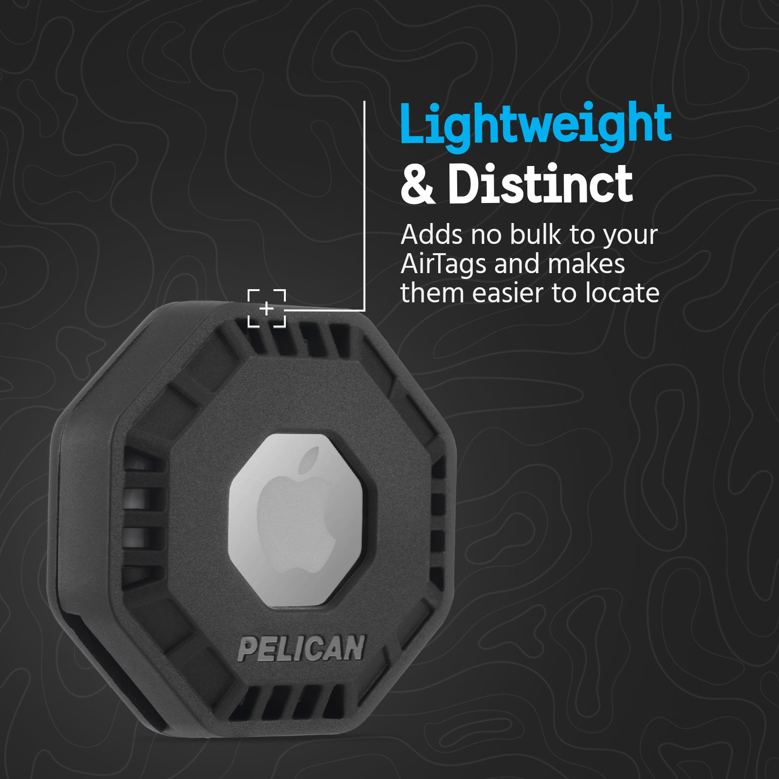 4 Pack Pelican Adventurer AirTag Sticker Mount 4 (Black)