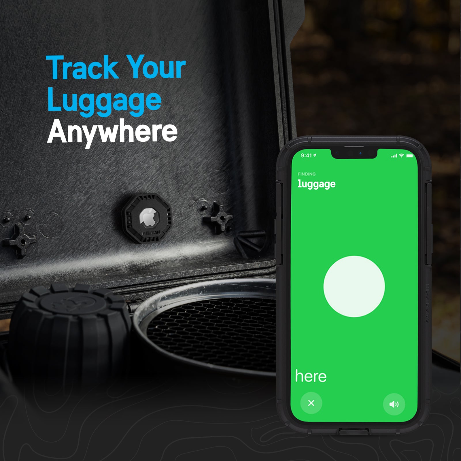 4 Pack Pelican Adventurer AirTag Sticker Mount 4 (Black)