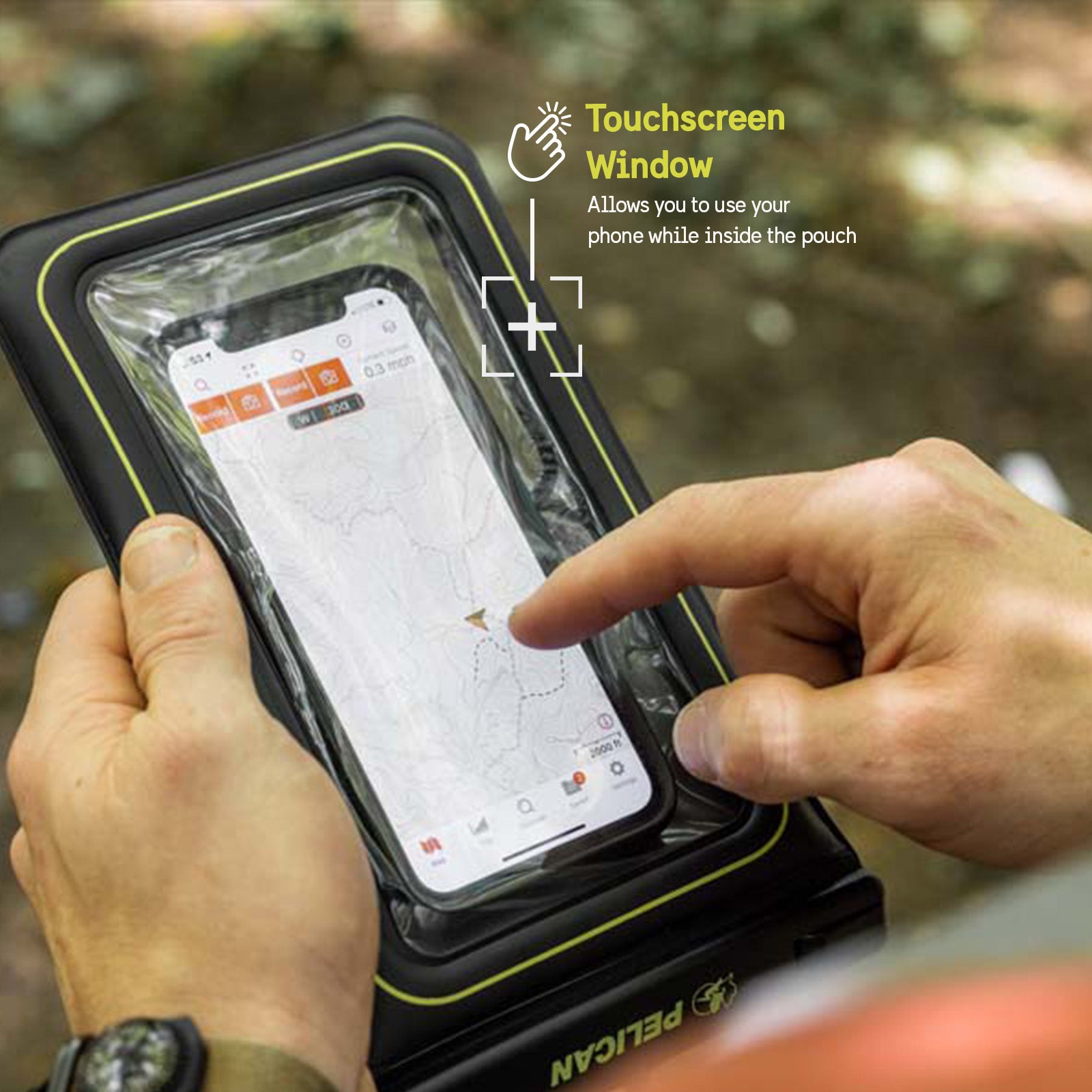 4 Pack Pelican Marine Waterproof Floating Pouch (Black / Yellow)