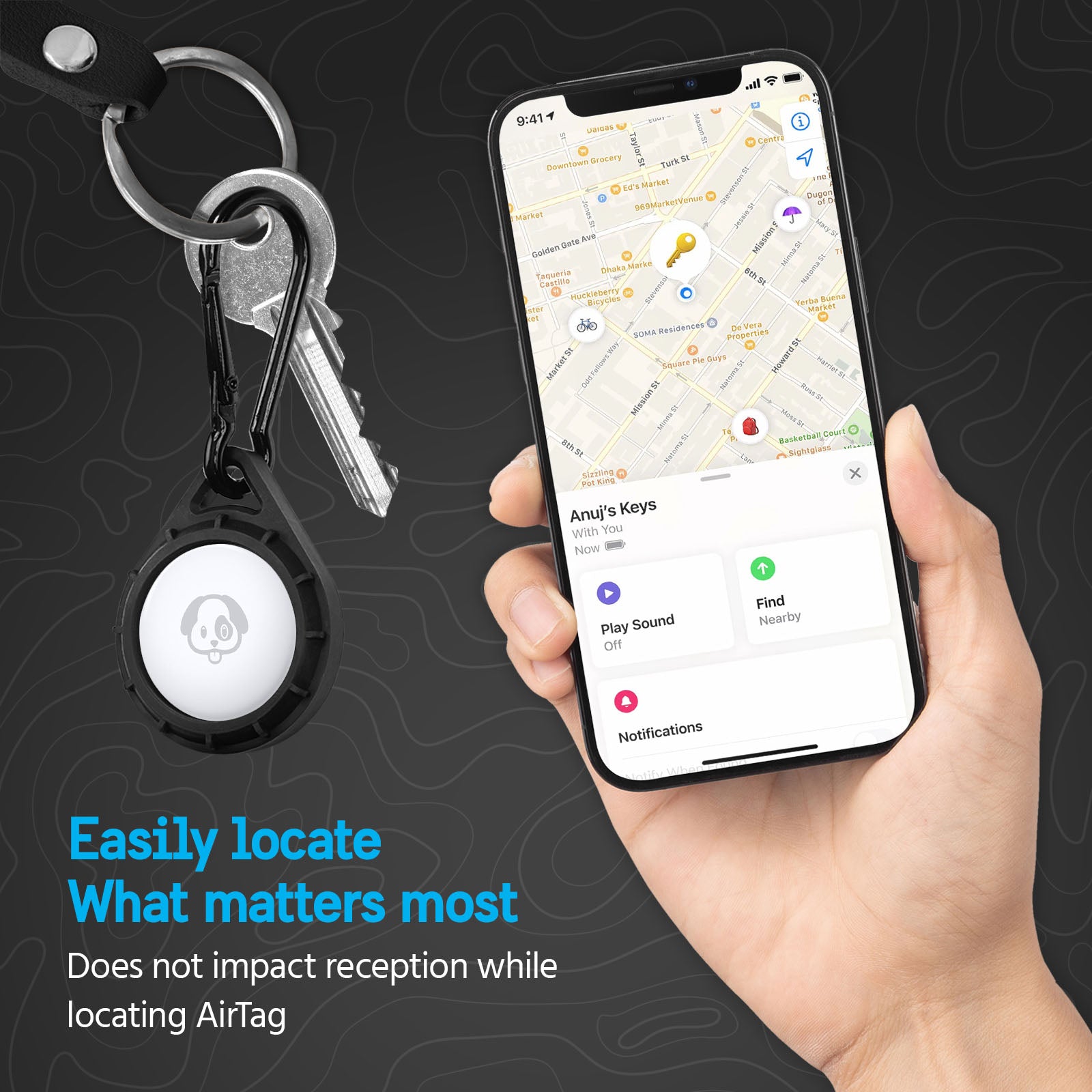 Pelican Protector AirTag Case Variety Pack (Black)