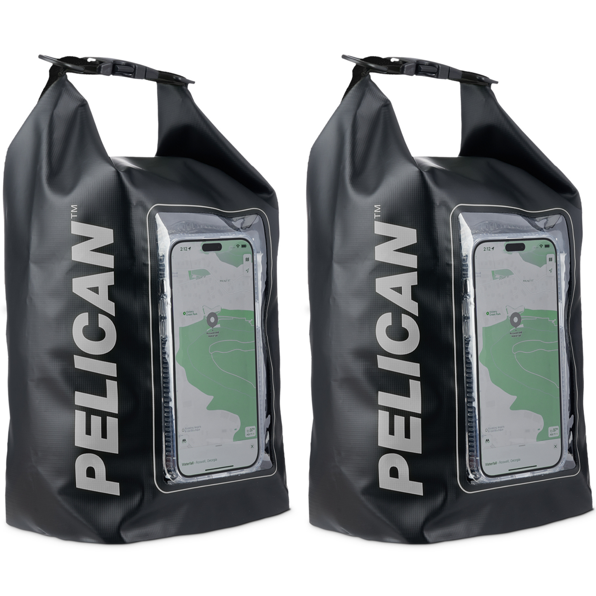 2 Pack Pelican Marine Water Resistant Dry Bag (Stealth Black)