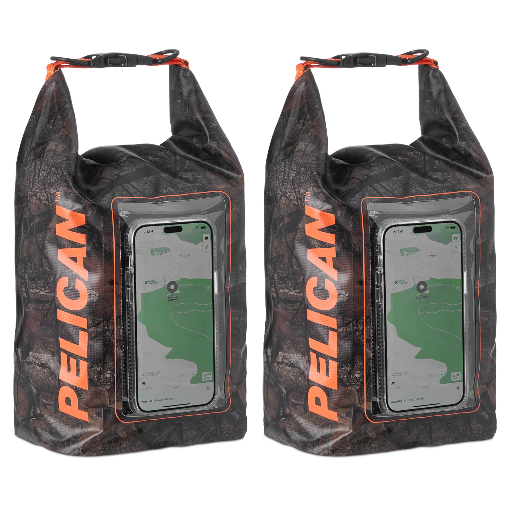 2 Pack Pelican Marine Water Resistant Dry Bag (Hunter Camo)