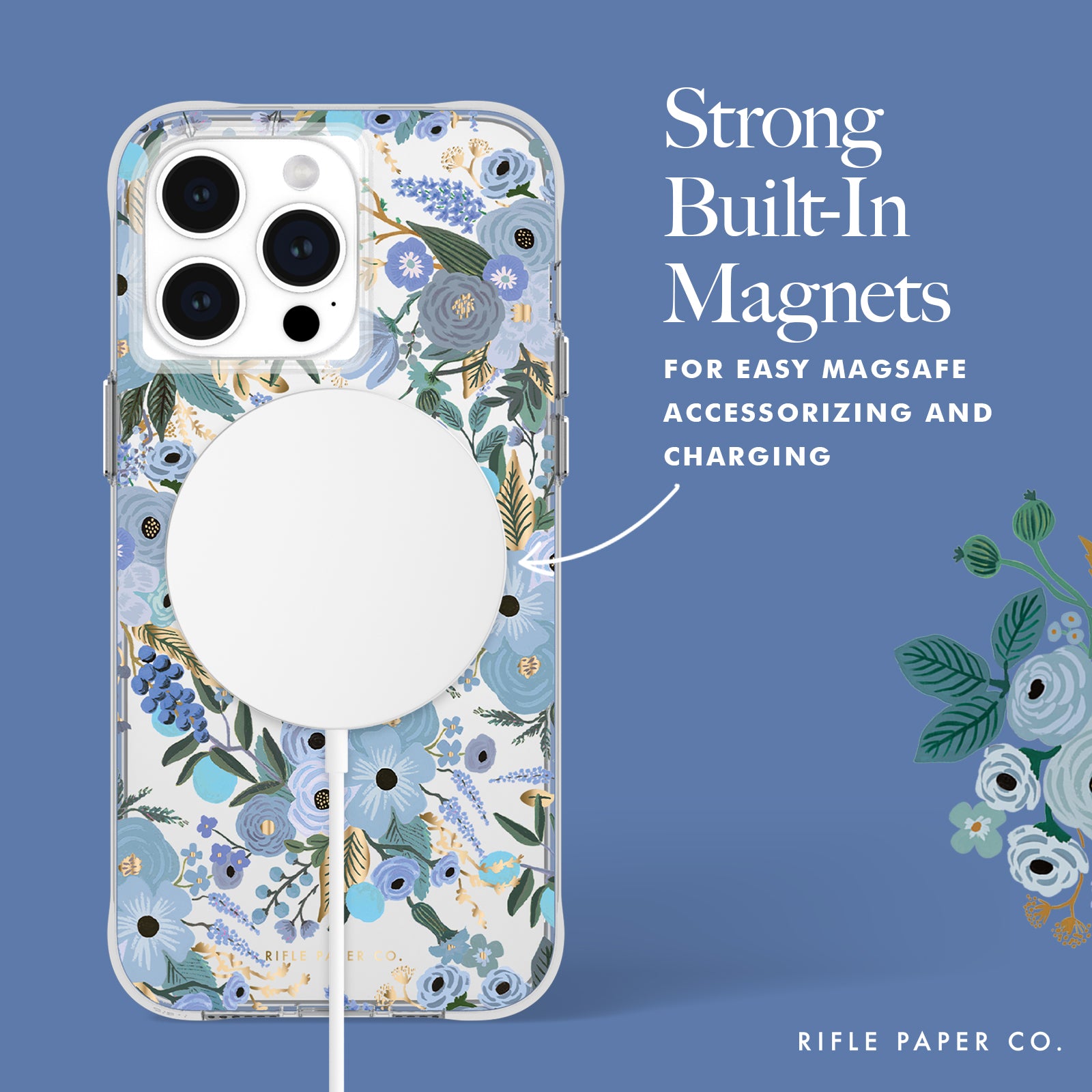Rifle Paper Co. Garden Party Blue (Works with MagSafe)