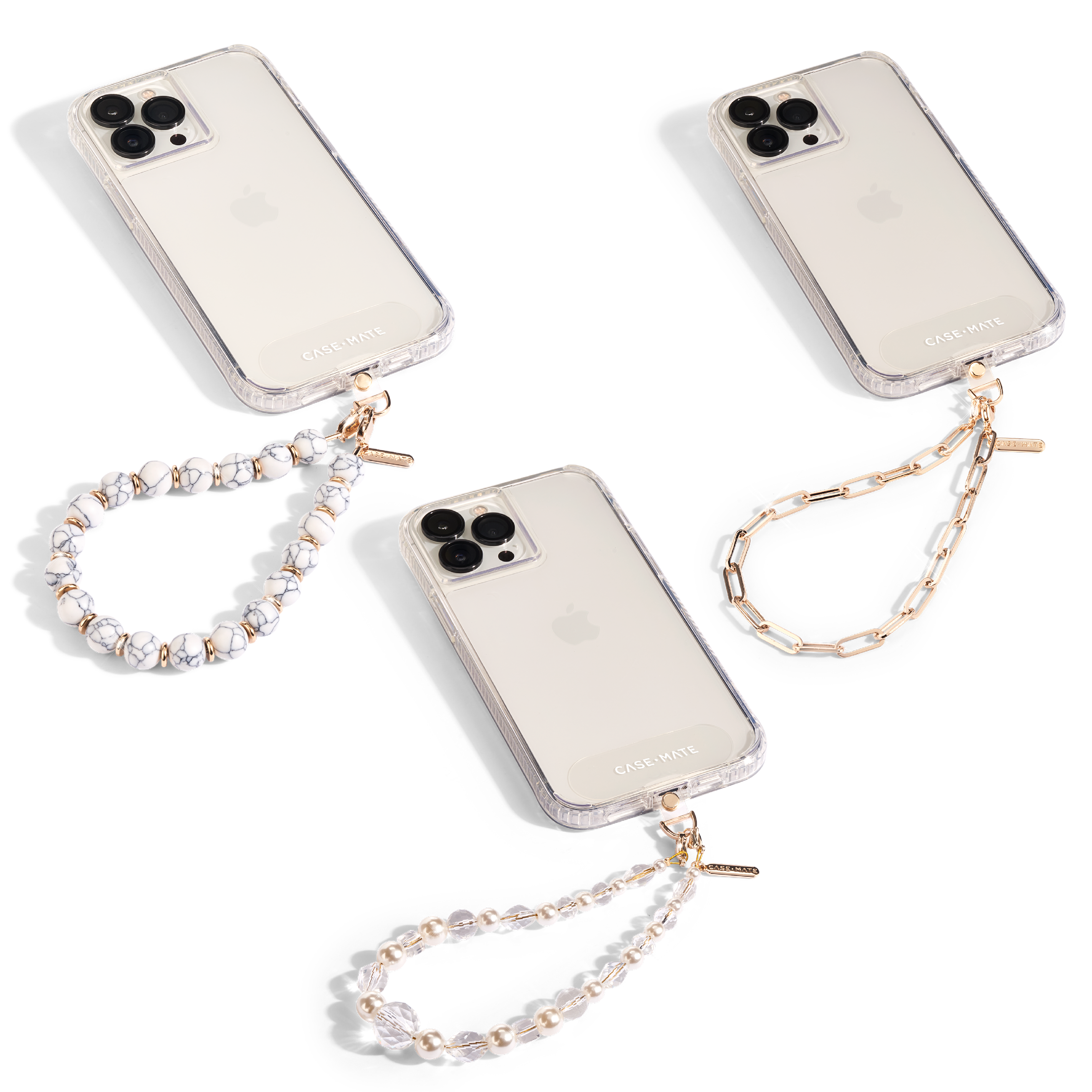 Wristlets 3 Pack (Crystal Pearl, Gold Chain, White Marble)