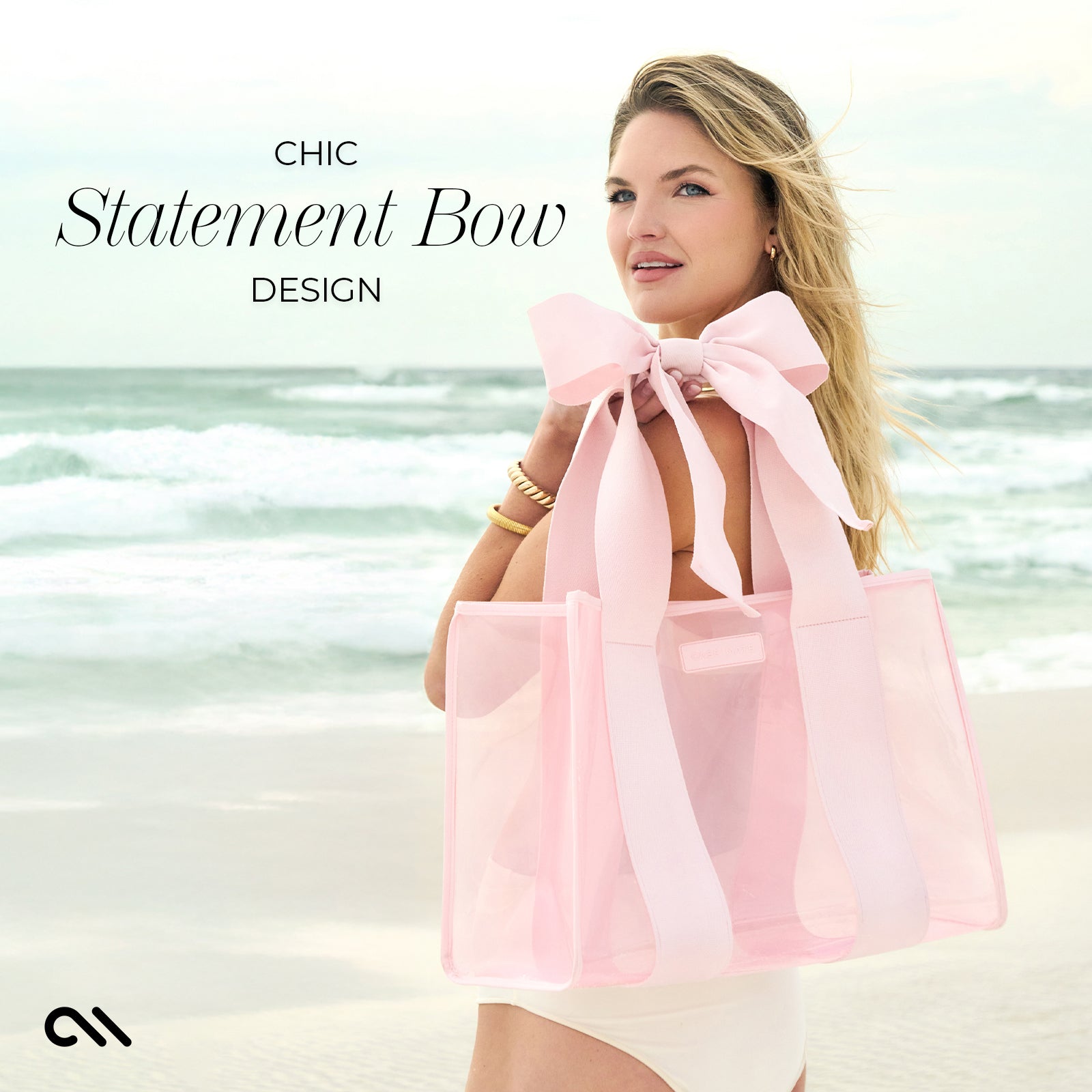 Ballet Pink Bow Tote w/ Phone Pouch