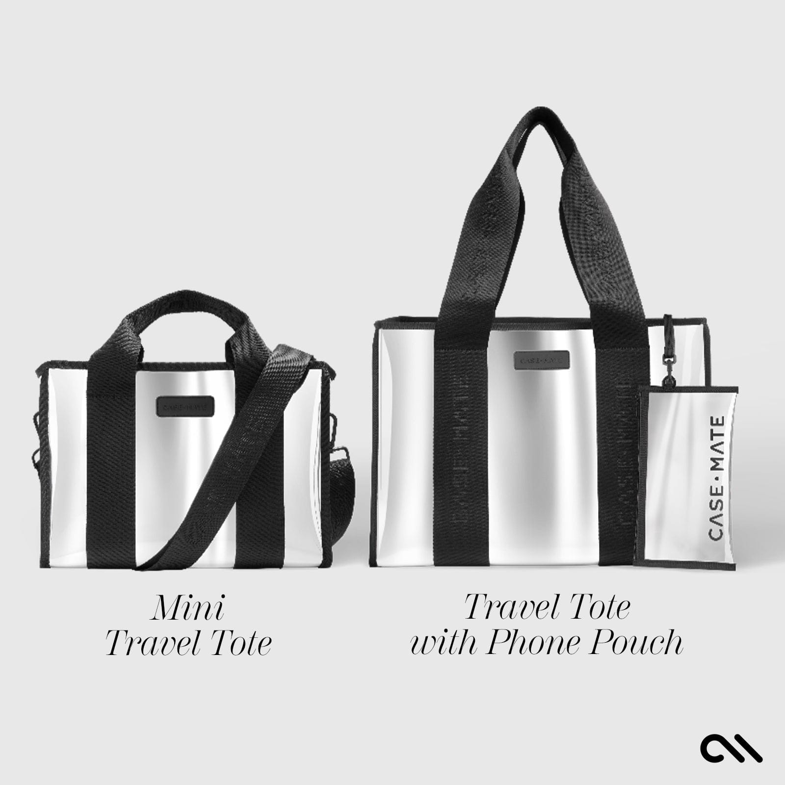 Case-Mate Silver Chrome Travel Tote