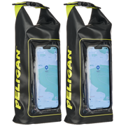 Pelican Marine Water Resistant Dry Bag - 2 Pack (Black/Hi Vis Yellow)