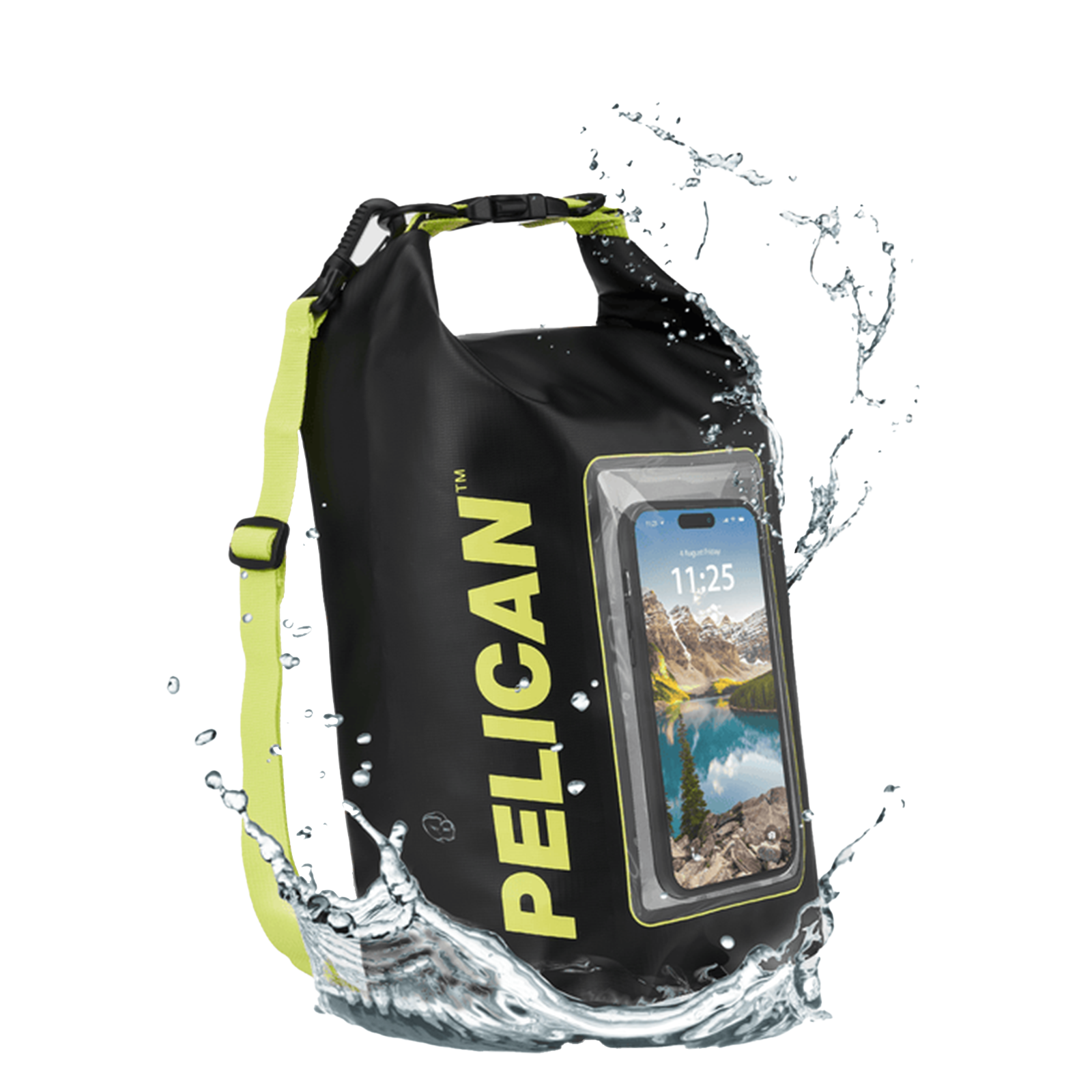 Pelican Marine 5L Dry Bag (Black / Yellow)