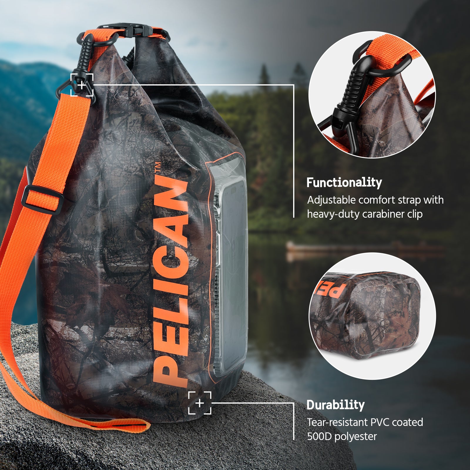 Pelican Marine Water Resistant Dry Bag - 2 Pack (Hunter Camo)